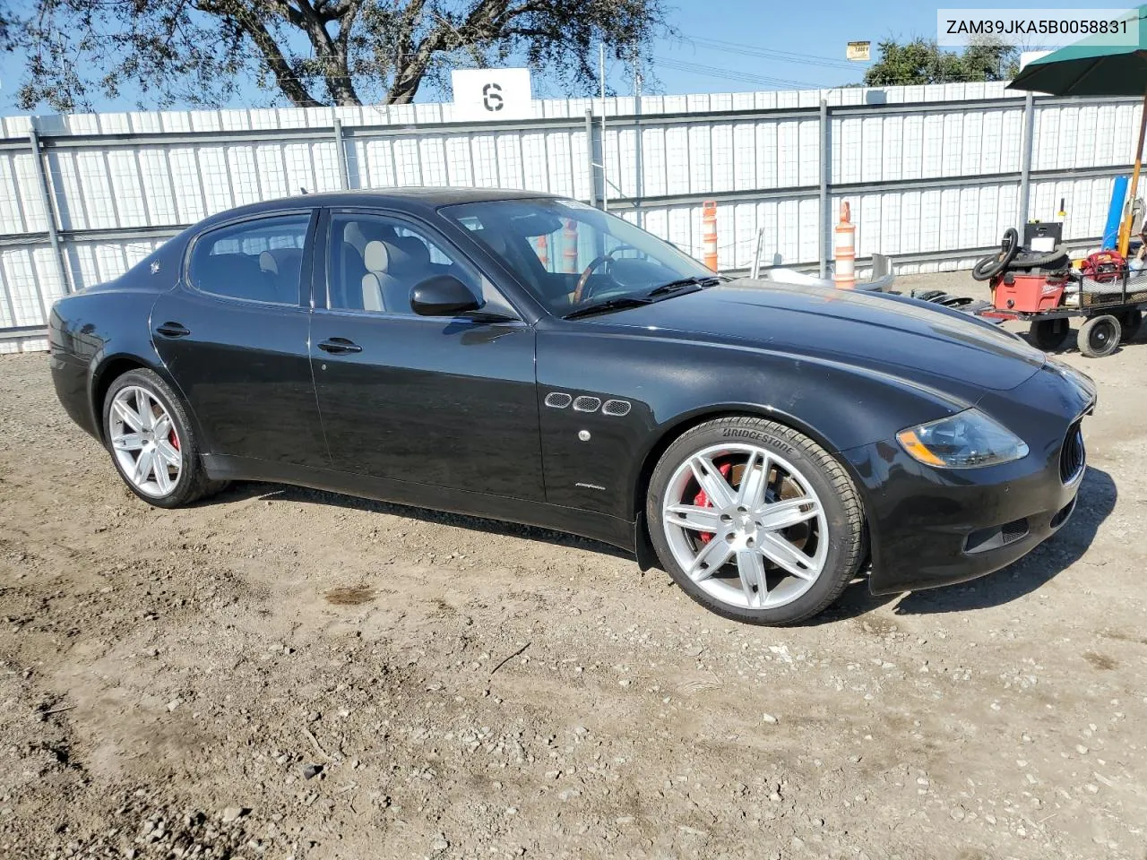 2011 Maserati Quattroporte S VIN: ZAM39JKA5B0058831 Lot: 74370054