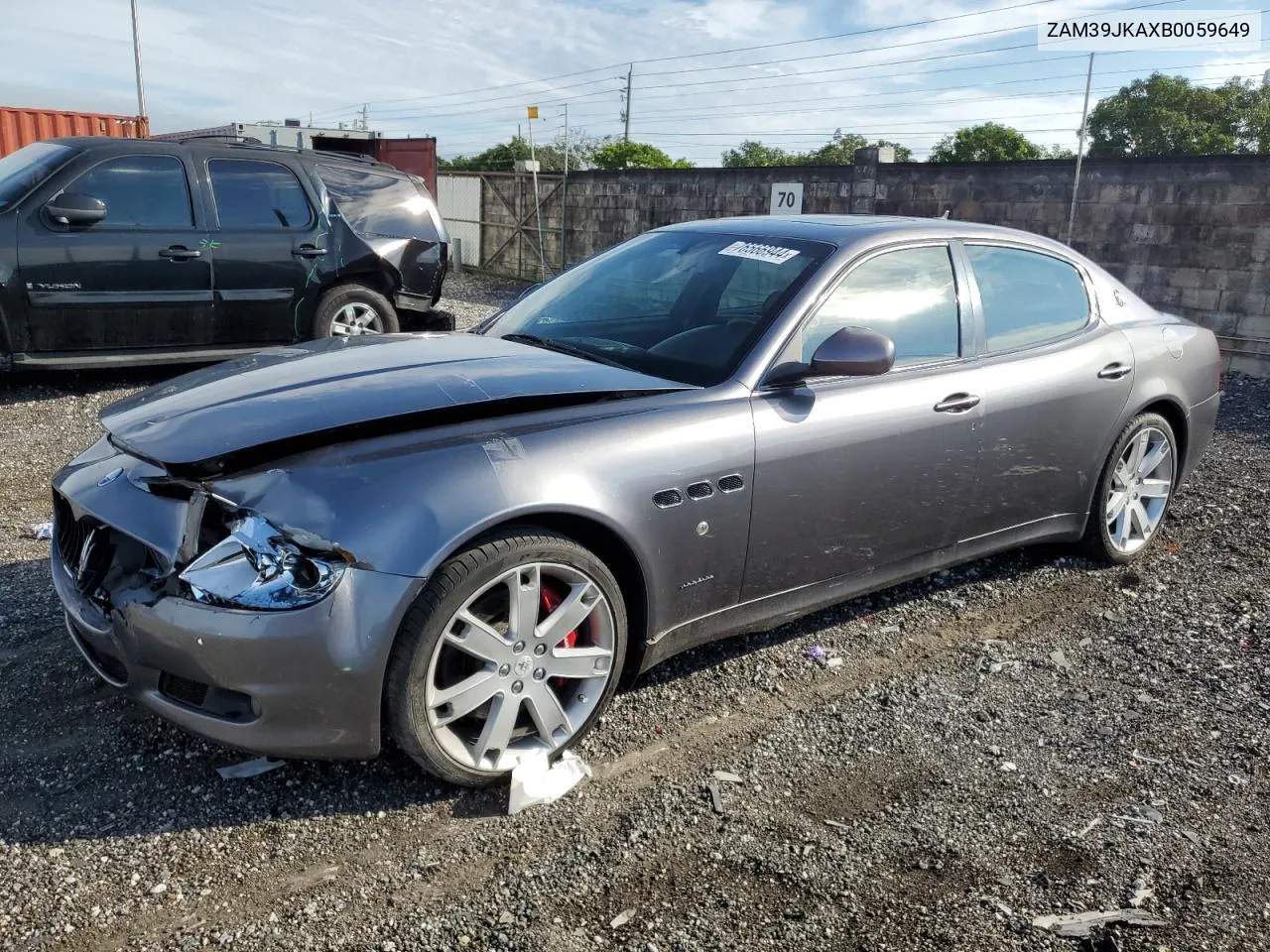 2011 Maserati Quattroporte S VIN: ZAM39JKAXB0059649 Lot: 76566944