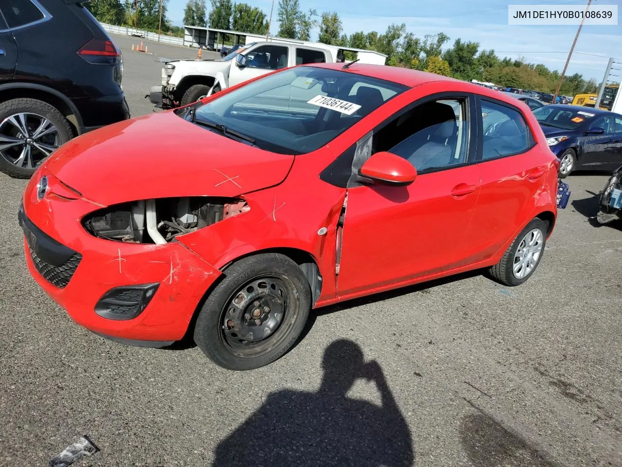 2011 Mazda Mazda2 VIN: JM1DE1HY0B0108639 Lot: 71036144