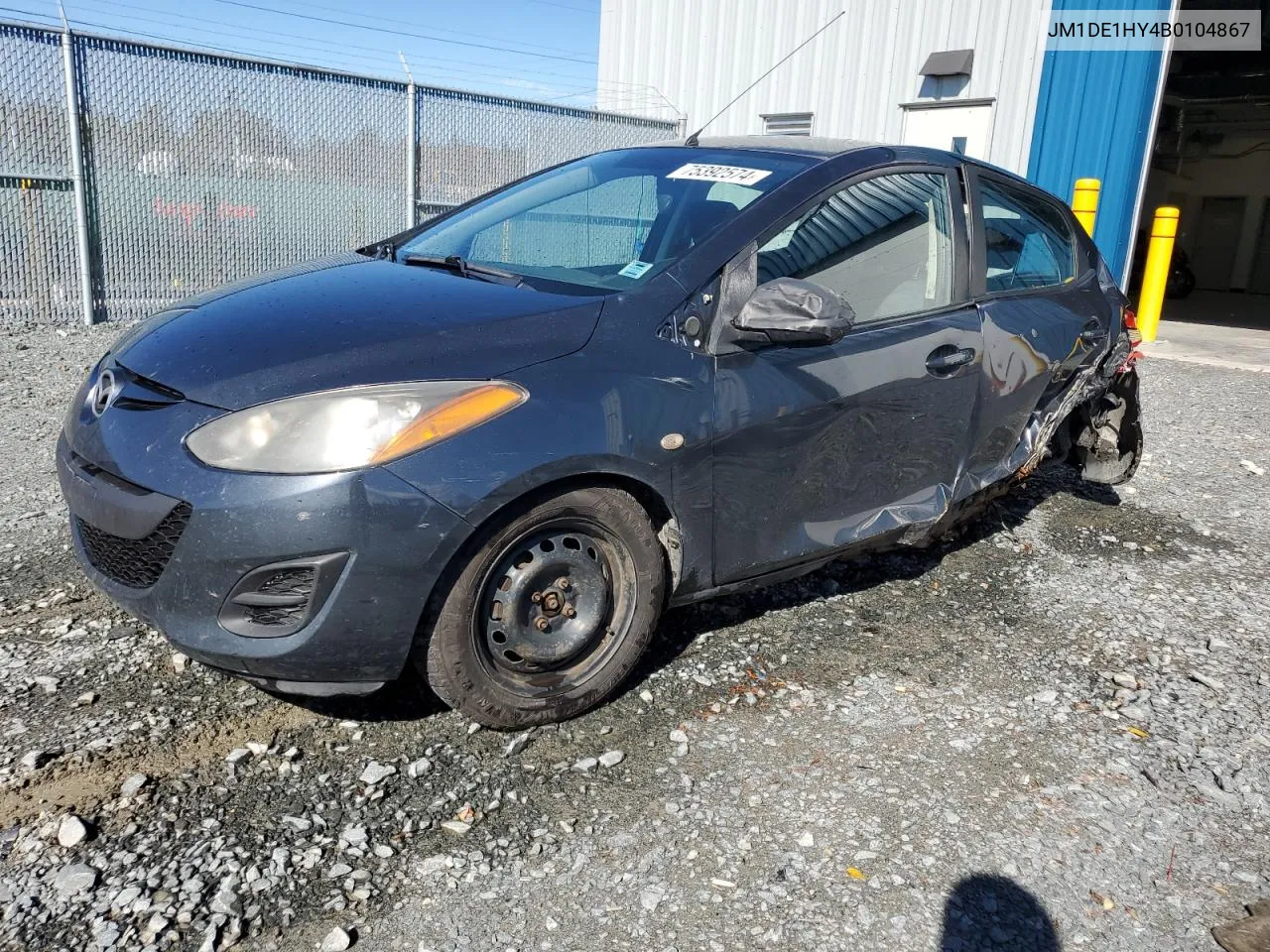 2011 Mazda Mazda2 VIN: JM1DE1HY4B0104867 Lot: 75392574