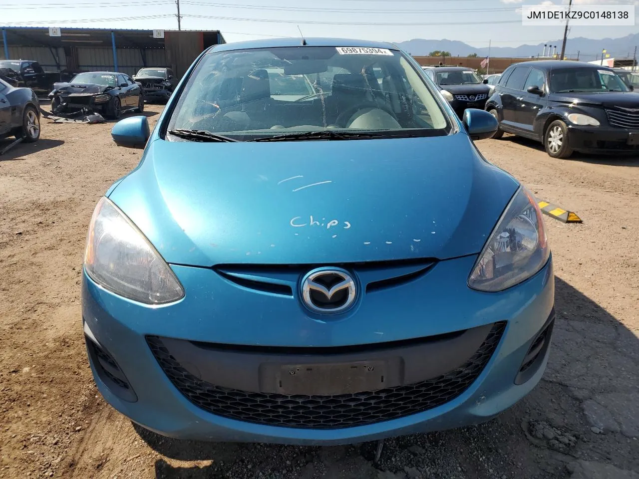 2012 Mazda Mazda2 VIN: JM1DE1KZ9C0148138 Lot: 69875394