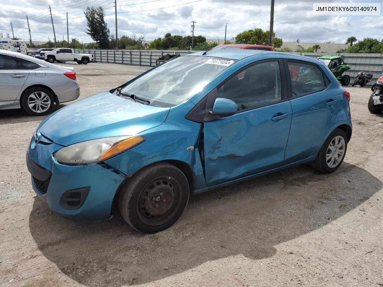 2012 Mazda Mazda2 VIN: JM1DE1KY6C0140974 Lot: 75672464