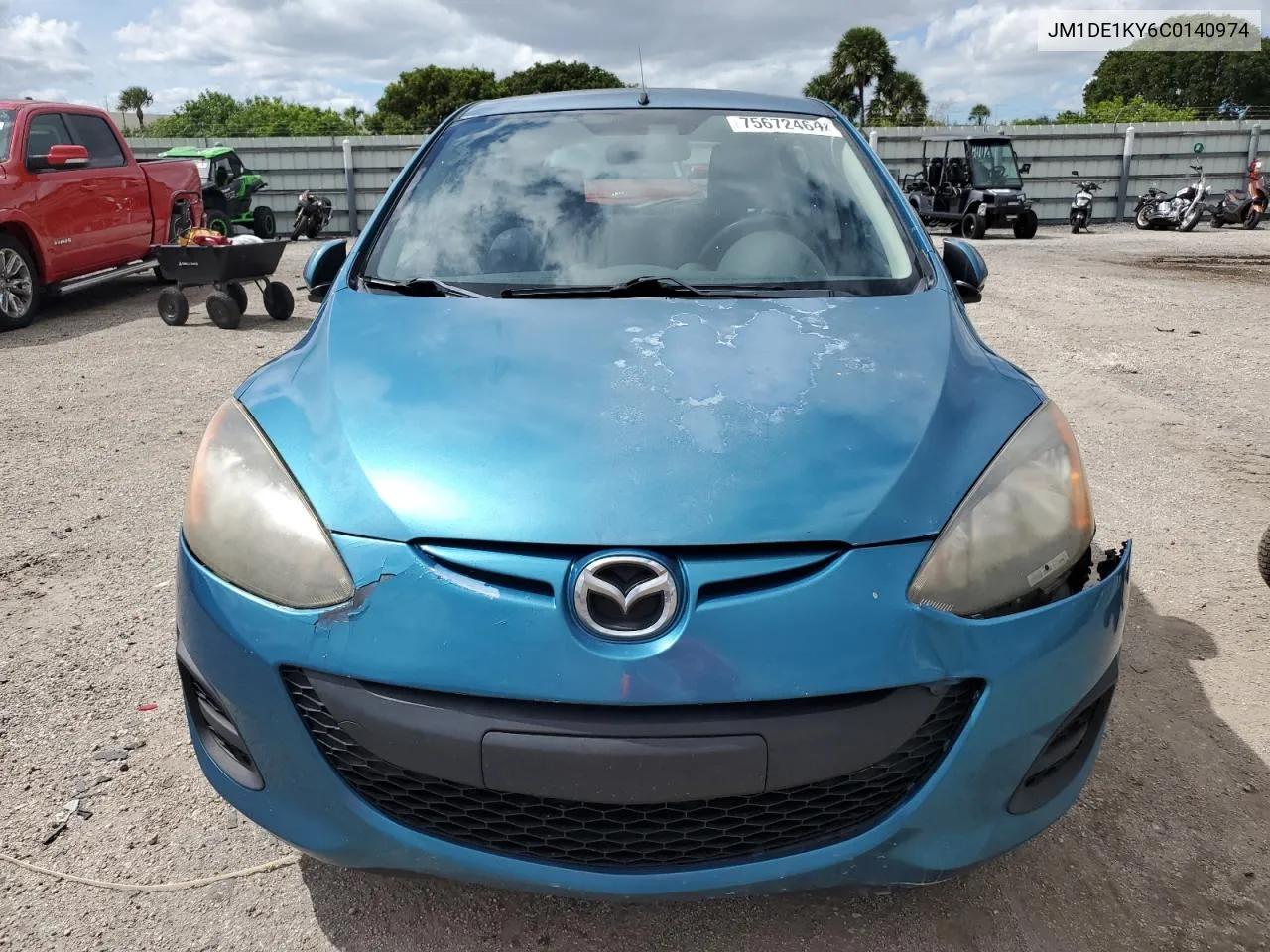 2012 Mazda Mazda2 VIN: JM1DE1KY6C0140974 Lot: 75672464