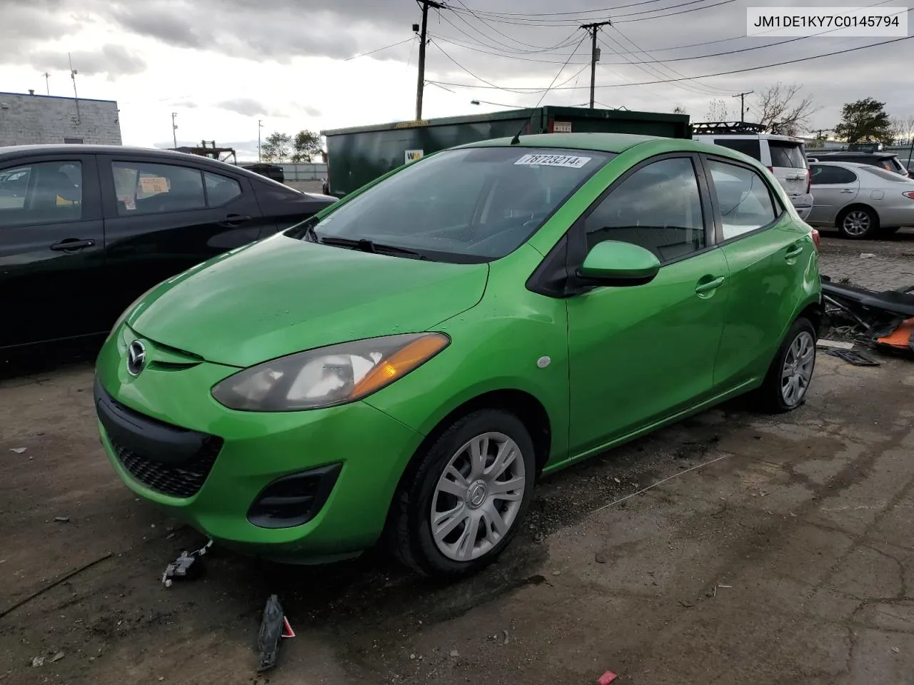 2012 Mazda Mazda2 VIN: JM1DE1KY7C0145794 Lot: 78723214