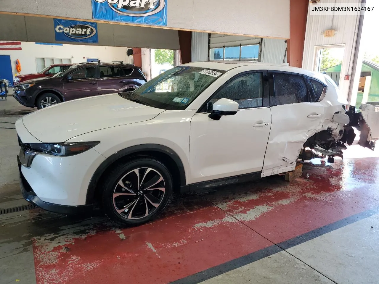 2022 Mazda Cx-5 Premium VIN: JM3KFBDM3N1634167 Lot: 71163534