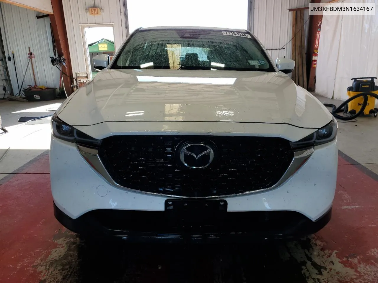 2022 Mazda Cx-5 Premium VIN: JM3KFBDM3N1634167 Lot: 71163534