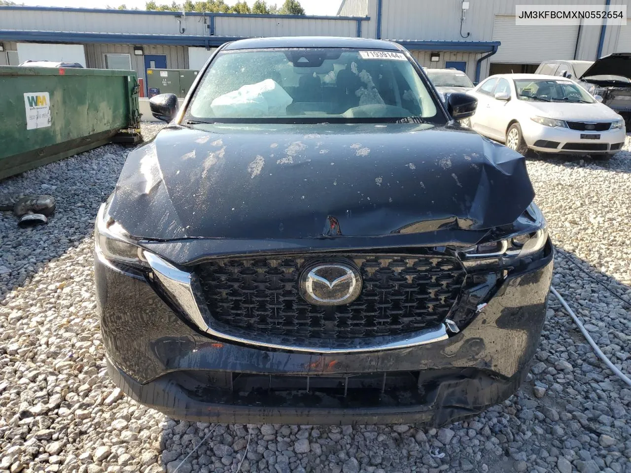 2022 Mazda Cx-5 Preferred VIN: JM3KFBCMXN0552654 Lot: 71939144