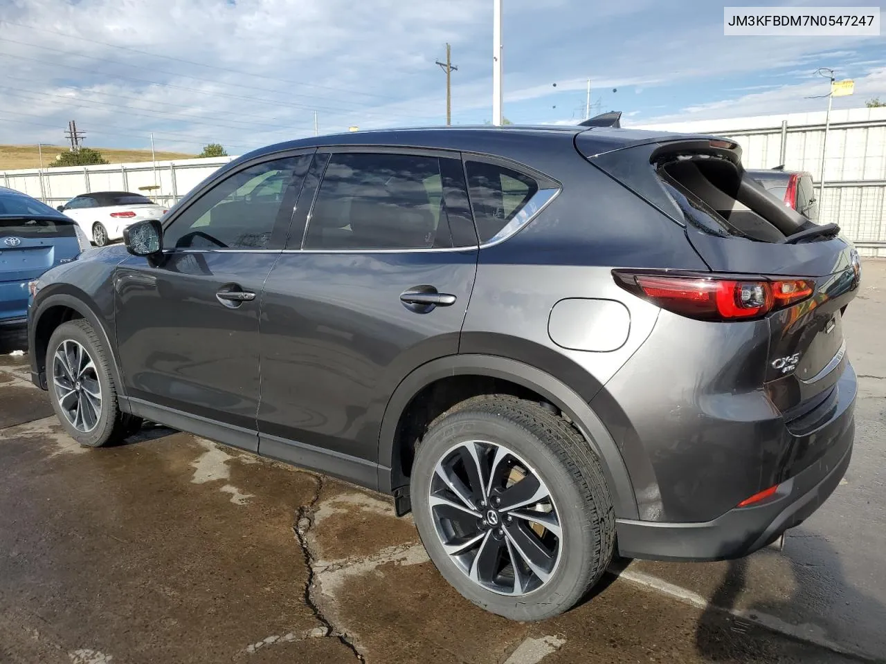 2022 Mazda Cx-5 Premium VIN: JM3KFBDM7N0547247 Lot: 72428754