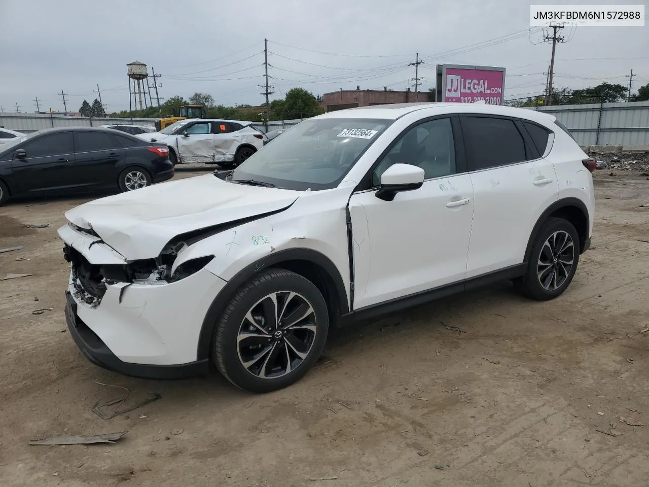 2022 Mazda Cx-5 Premium VIN: JM3KFBDM6N1572988 Lot: 73132564