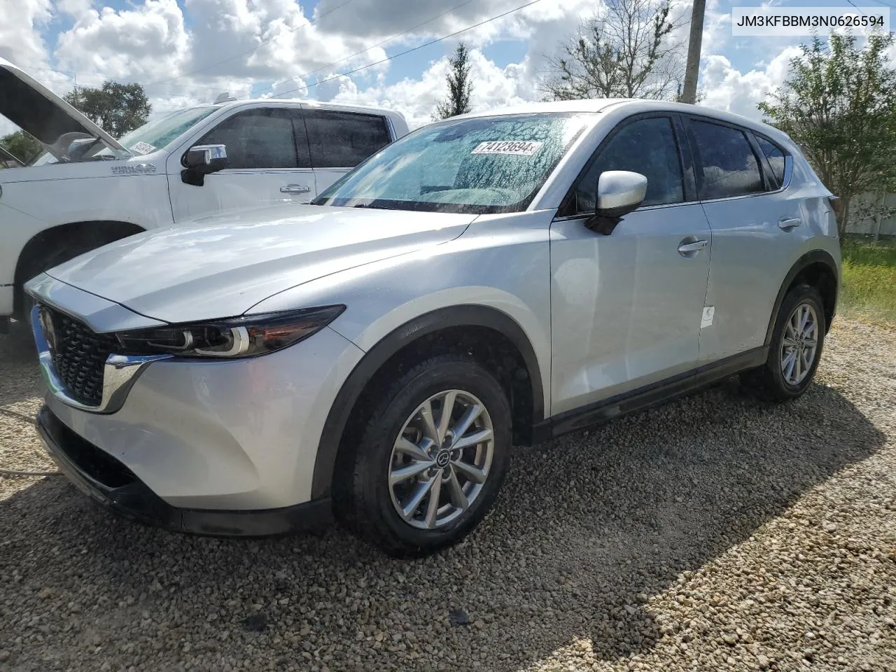 2022 Mazda Cx-5 Select VIN: JM3KFBBM3N0626594 Lot: 74123694