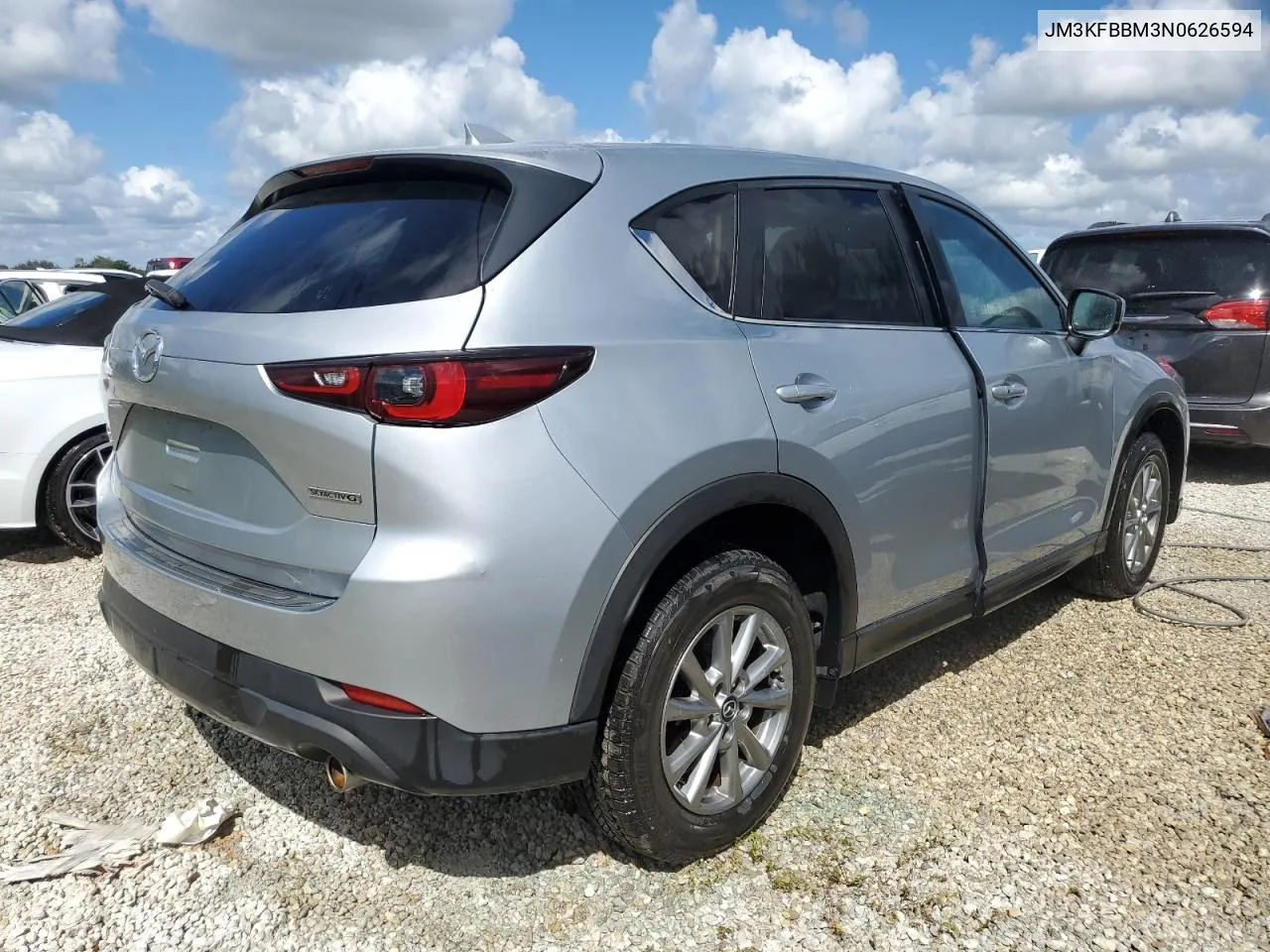 2022 Mazda Cx-5 Select VIN: JM3KFBBM3N0626594 Lot: 74123694