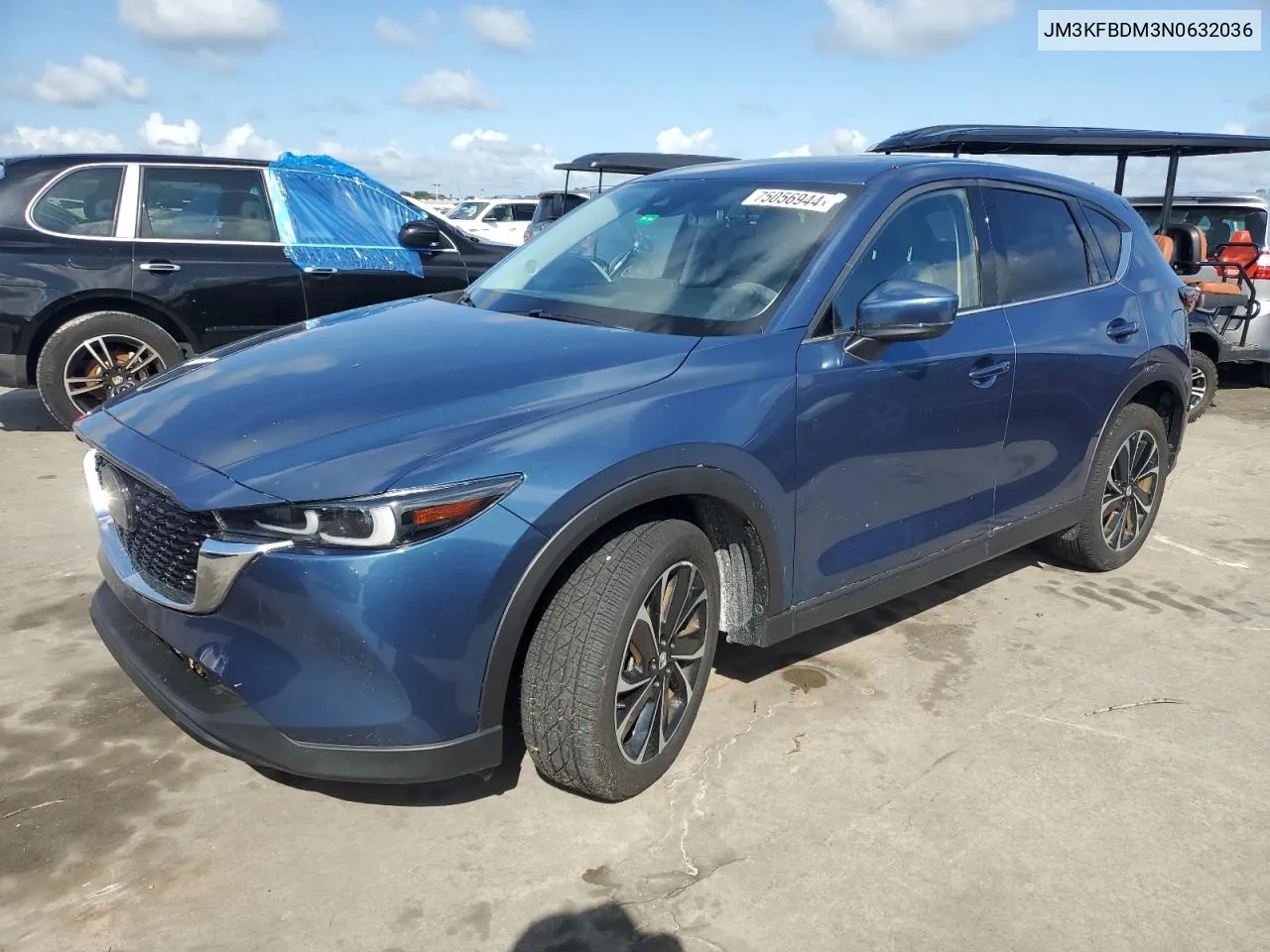 2022 Mazda Cx-5 Premium VIN: JM3KFBDM3N0632036 Lot: 75056944