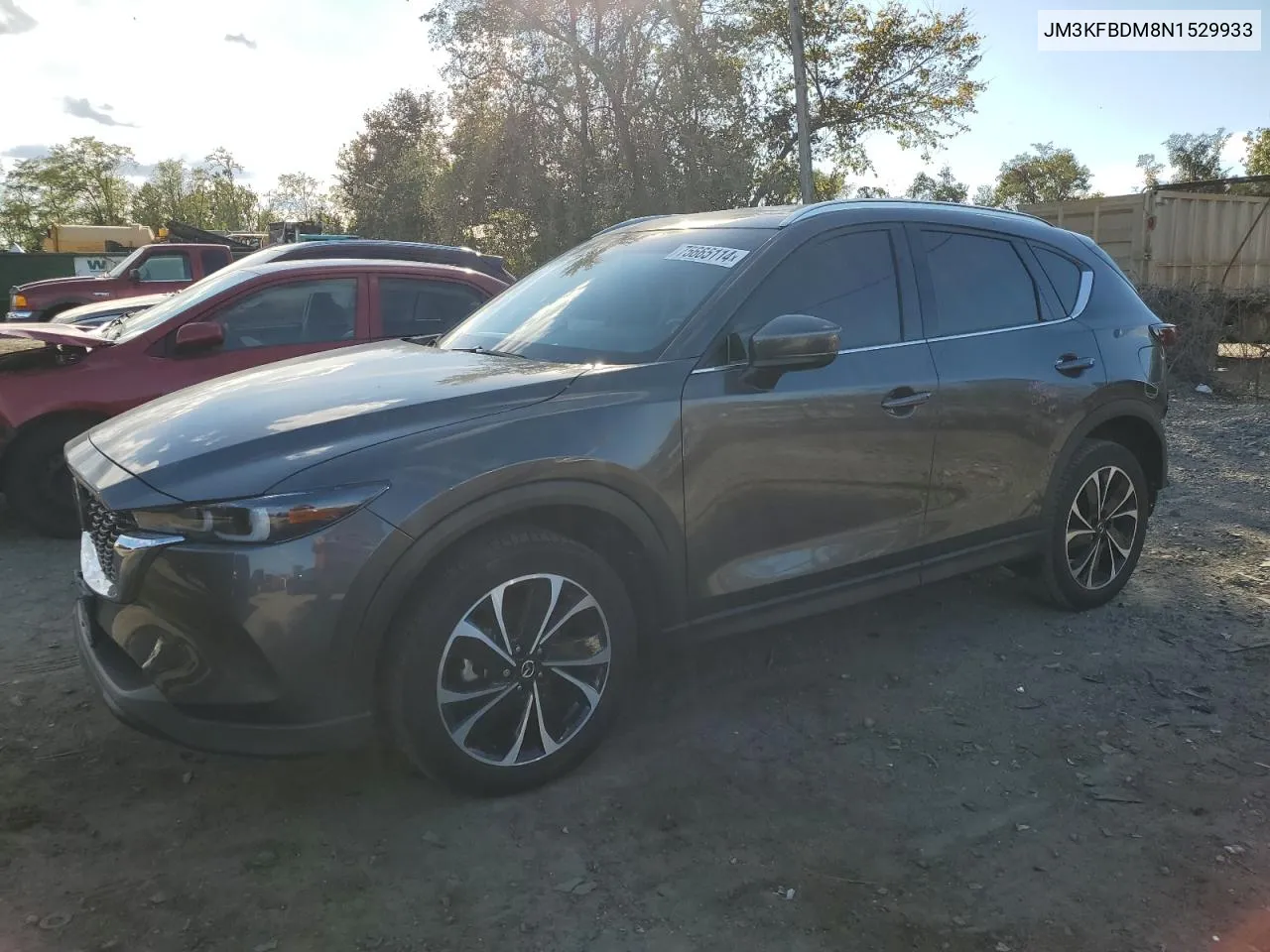 2022 Mazda Cx-5 Premium VIN: JM3KFBDM8N1529933 Lot: 75665114