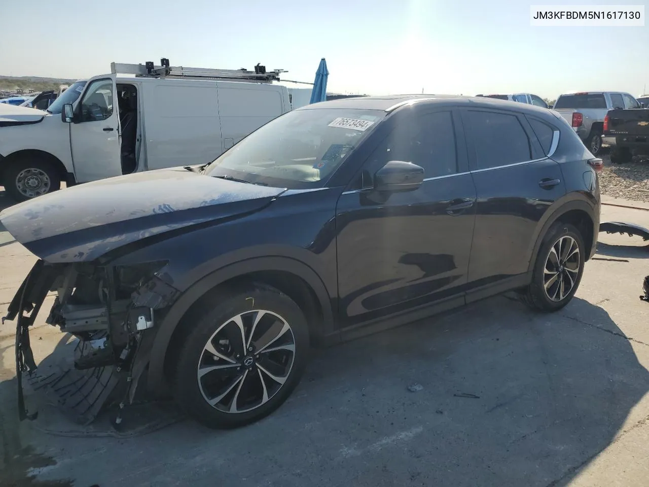 2022 Mazda Cx-5 Premium VIN: JM3KFBDM5N1617130 Lot: 76573494