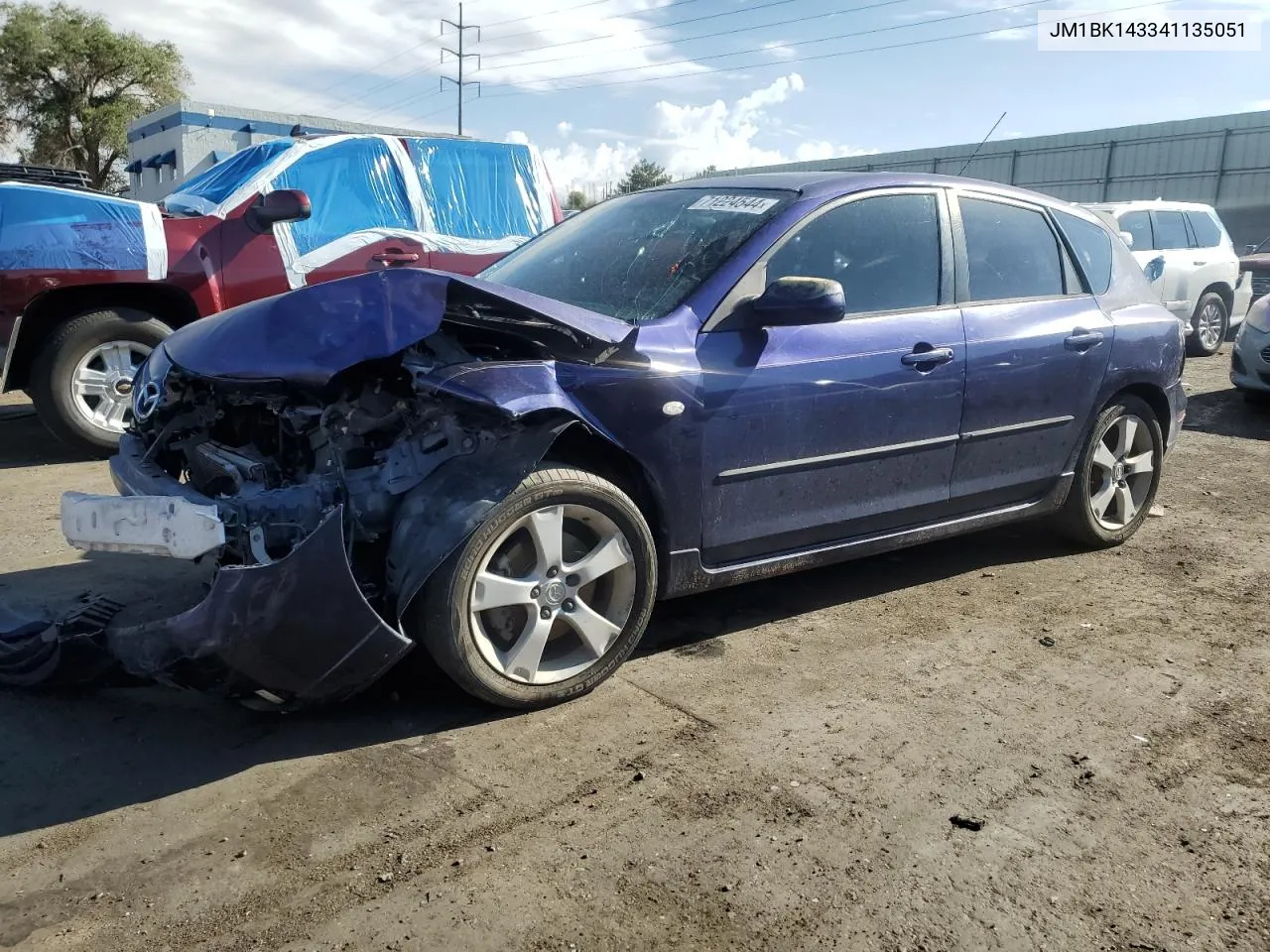 2004 Mazda 3 Hatchback VIN: JM1BK143341135051 Lot: 71224544