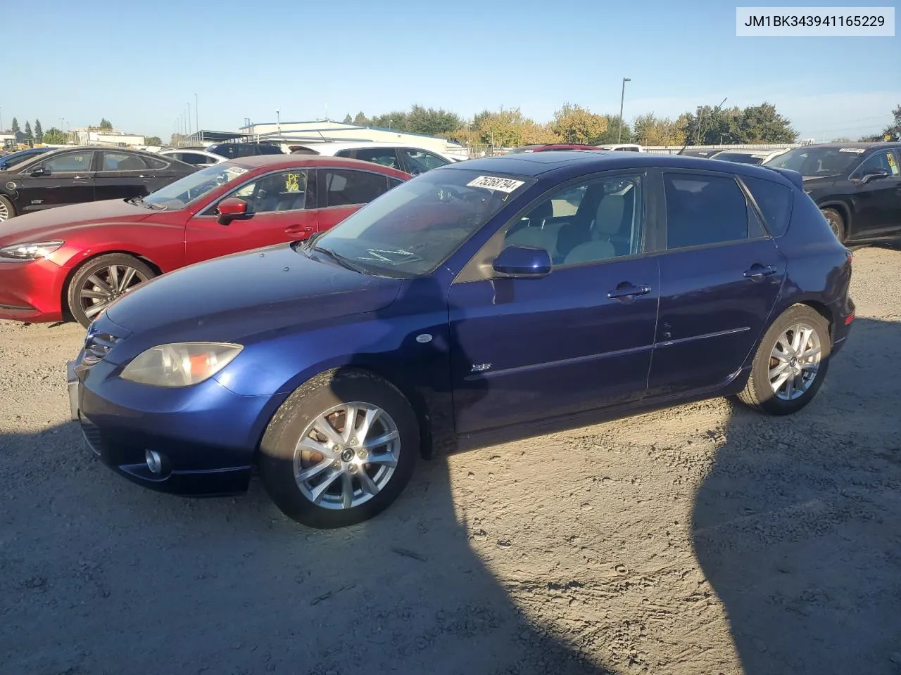 2004 Mazda 3 Hatchback VIN: JM1BK343941165229 Lot: 75268794