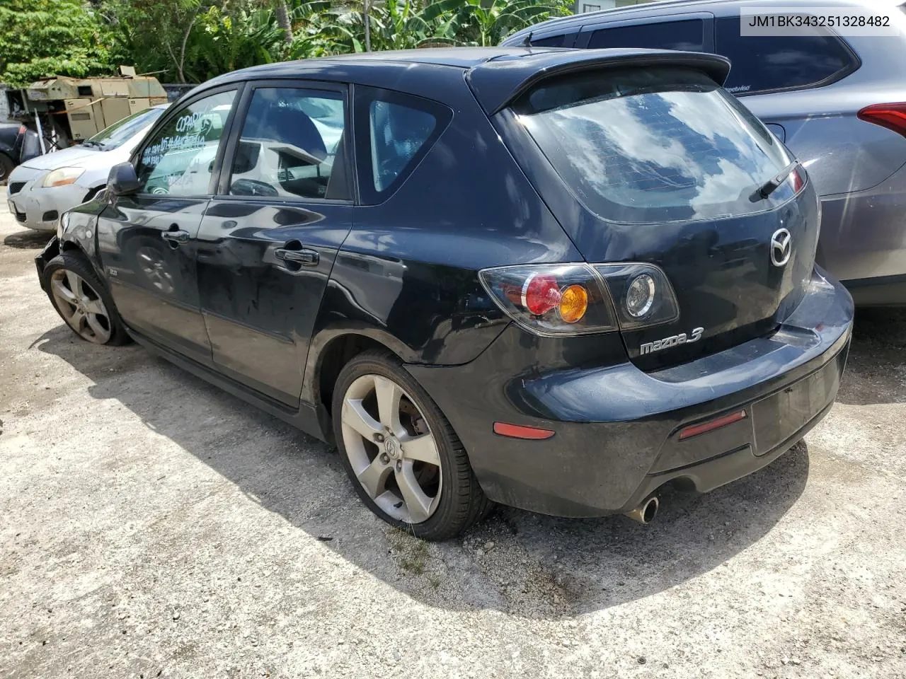 2005 Mazda 3 Hatchback VIN: JM1BK343251328482 Lot: 44879914