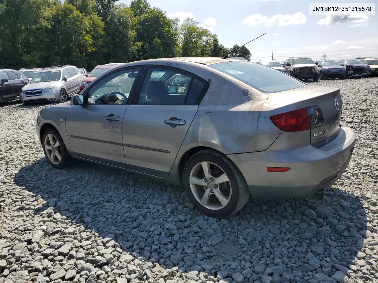 2005 Mazda 3 I VIN: JM1BK12F351315578 Lot: 68383034