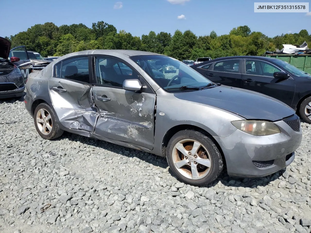 2005 Mazda 3 I VIN: JM1BK12F351315578 Lot: 68383034