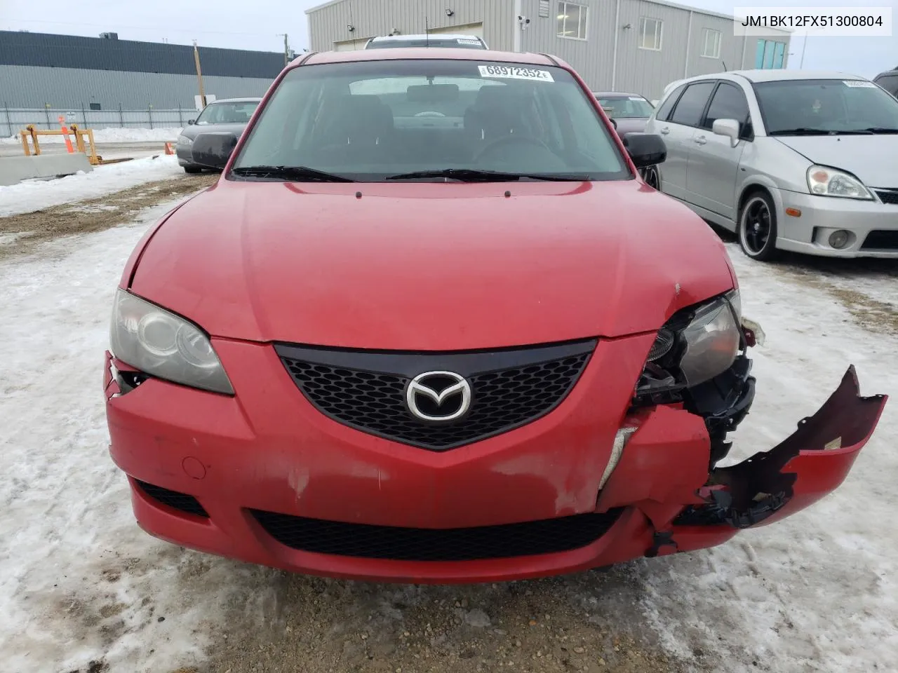 2005 Mazda 3 I VIN: JM1BK12FX51300804 Lot: 68972352