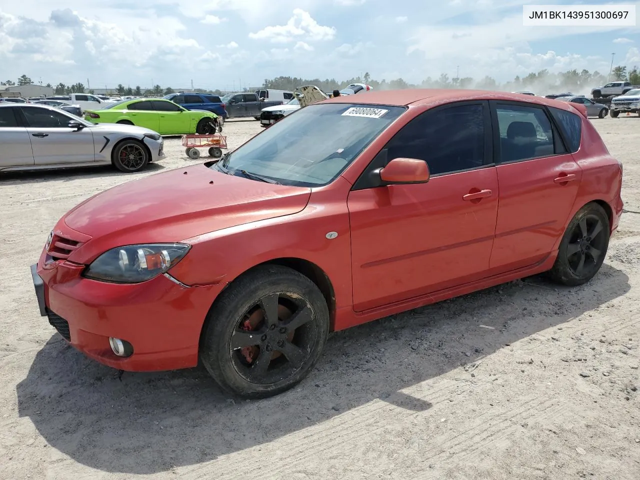 2005 Mazda 3 Hatchback VIN: JM1BK143951300697 Lot: 69080064