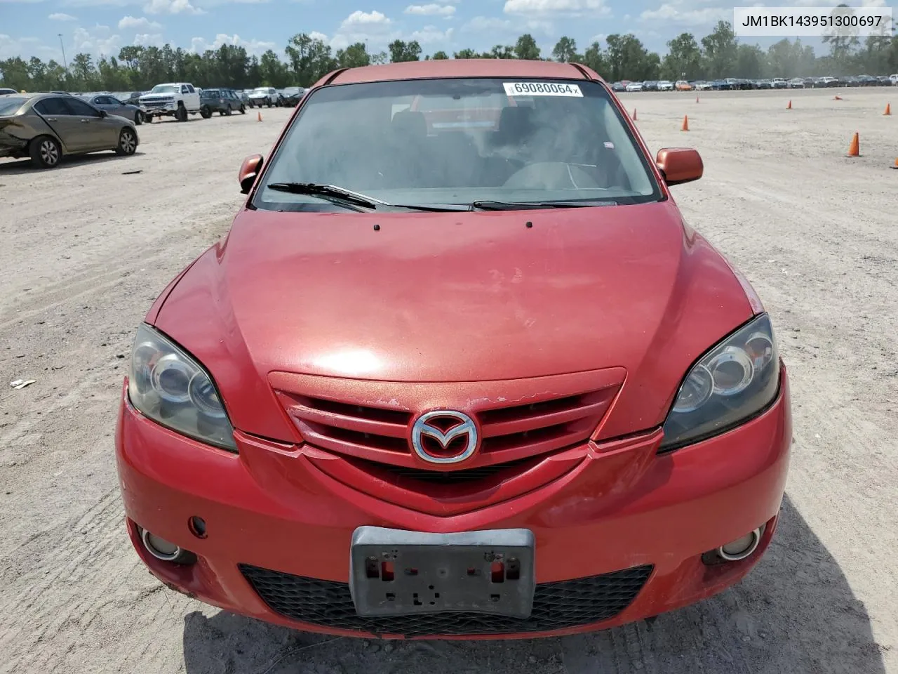 2005 Mazda 3 Hatchback VIN: JM1BK143951300697 Lot: 69080064