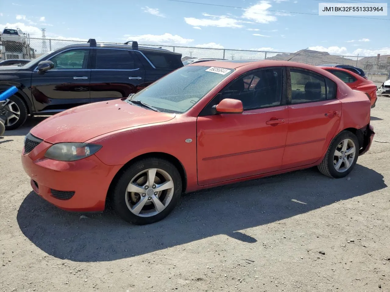 2005 Mazda 3 I VIN: JM1BK32F551333964 Lot: 69258844