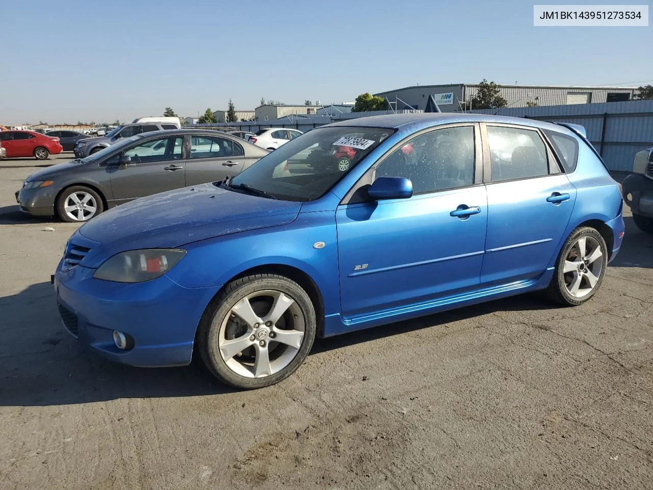 2005 Mazda 3 Hatchback VIN: JM1BK143951273534 Lot: 72879904