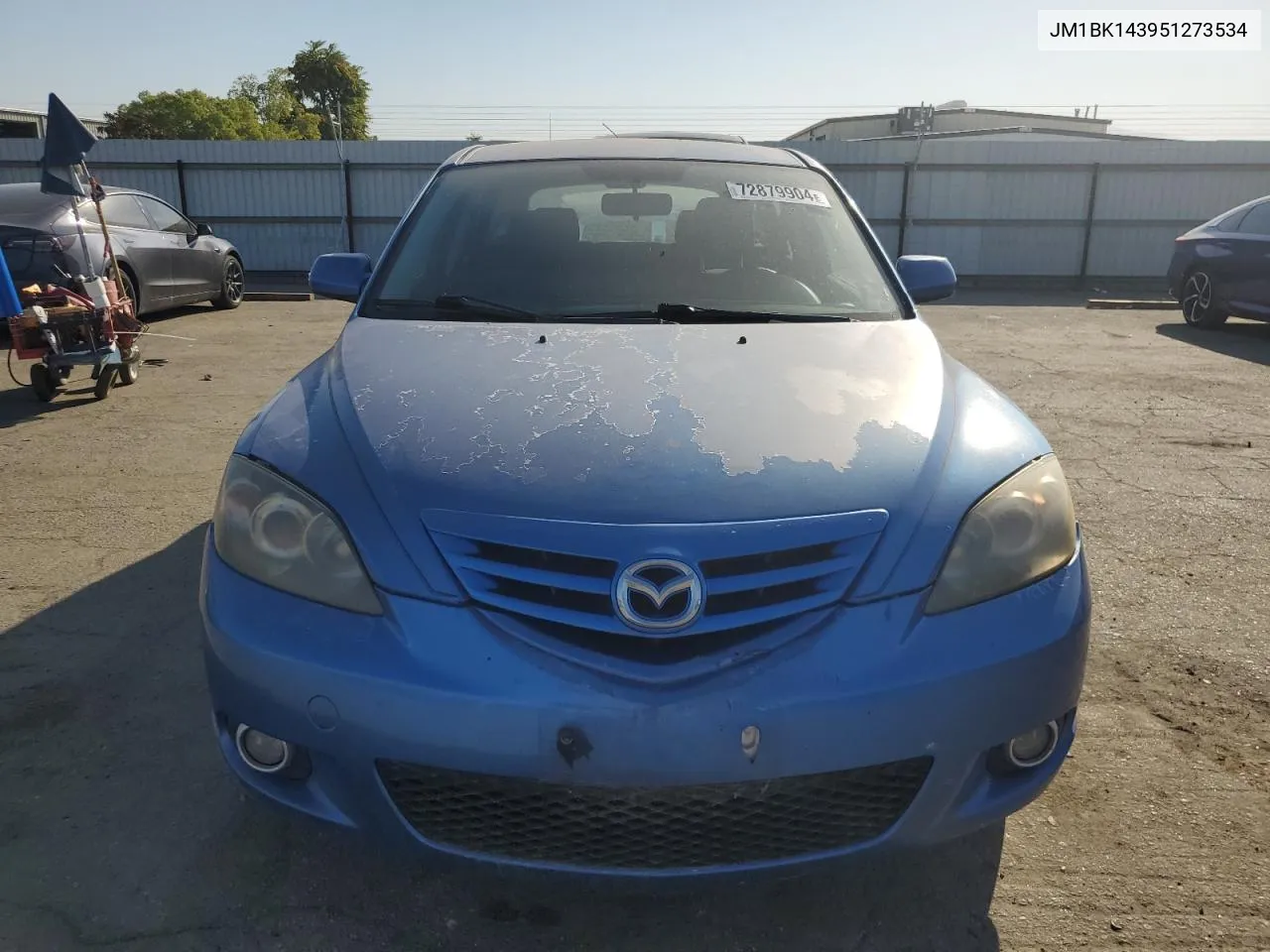 2005 Mazda 3 Hatchback VIN: JM1BK143951273534 Lot: 72879904