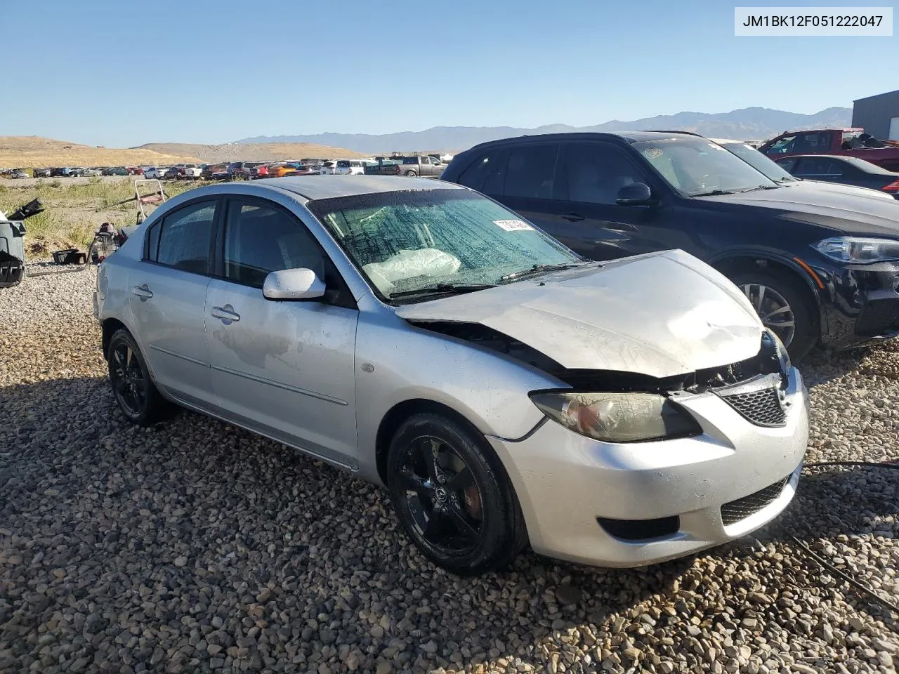 2005 Mazda 3 I VIN: JM1BK12F051222047 Lot: 73014064