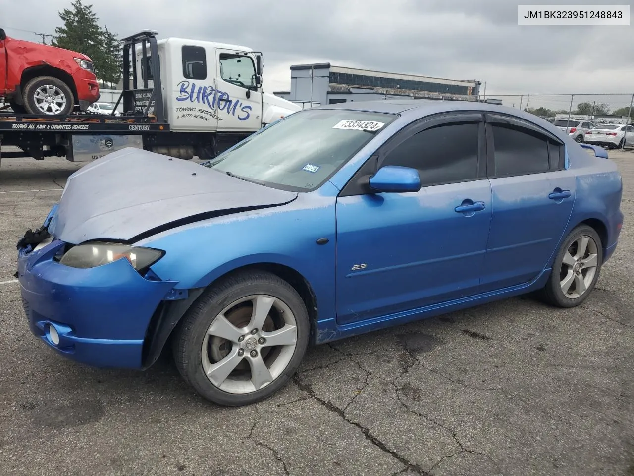 2005 Mazda 3 S VIN: JM1BK323951248843 Lot: 73334324