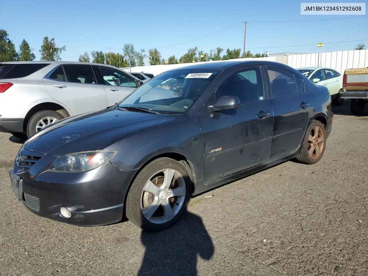 2005 Mazda 3 S VIN: JM1BK123451292608 Lot: 74089054