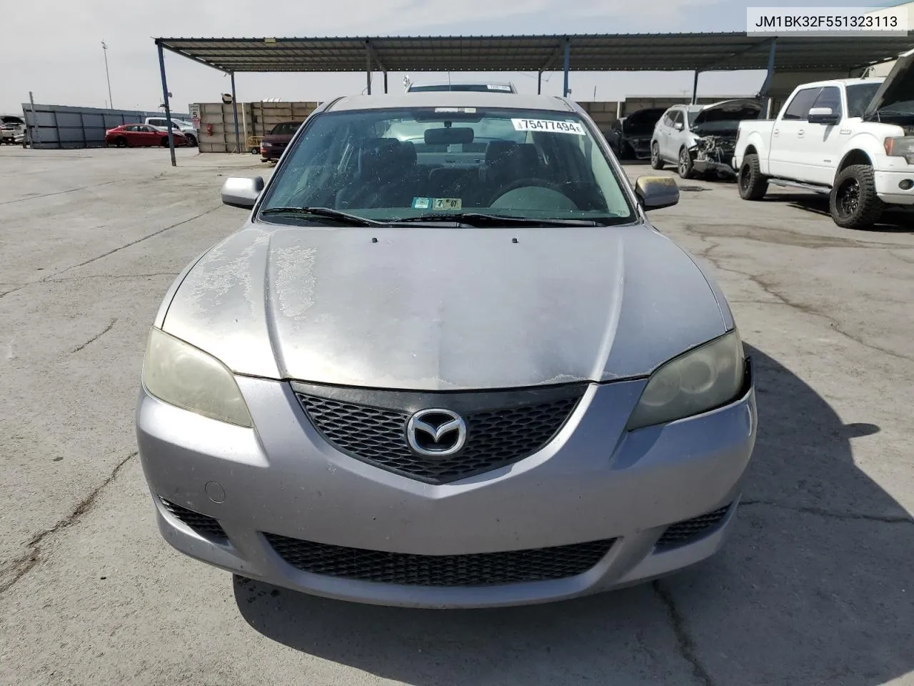 2005 Mazda 3 I VIN: JM1BK32F551323113 Lot: 75477494