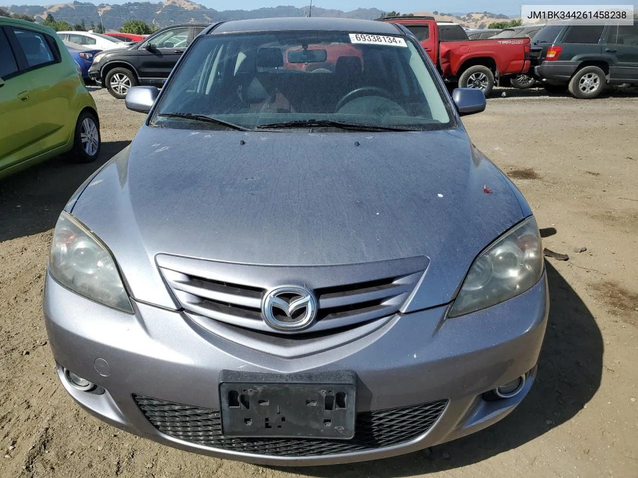 2006 Mazda 3 Hatchback VIN: JM1BK344261458238 Lot: 69338134