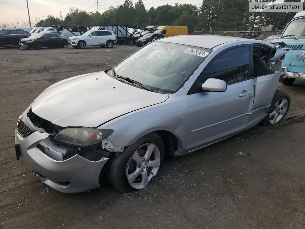 2006 Mazda 3 I VIN: JM1BK12F661517901 Lot: 69991534