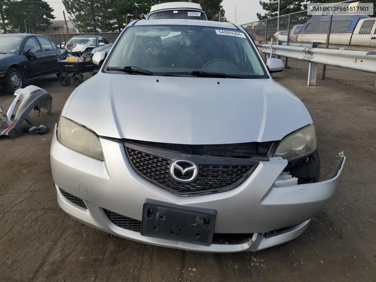 2006 Mazda 3 I VIN: JM1BK12F661517901 Lot: 69991534