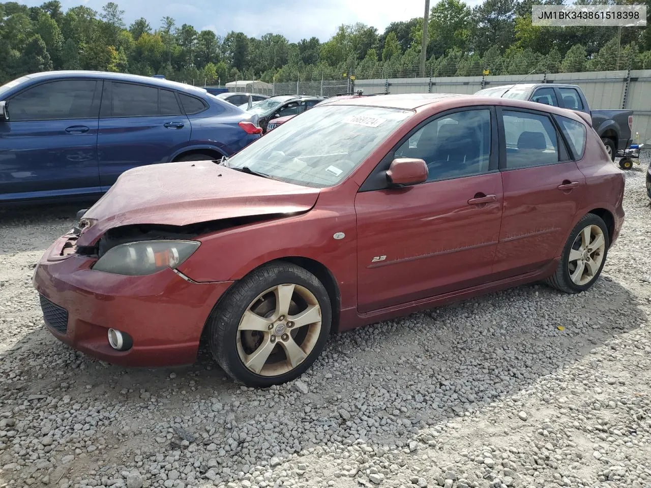 2006 Mazda 3 Hatchback VIN: JM1BK343861518398 Lot: 71869724