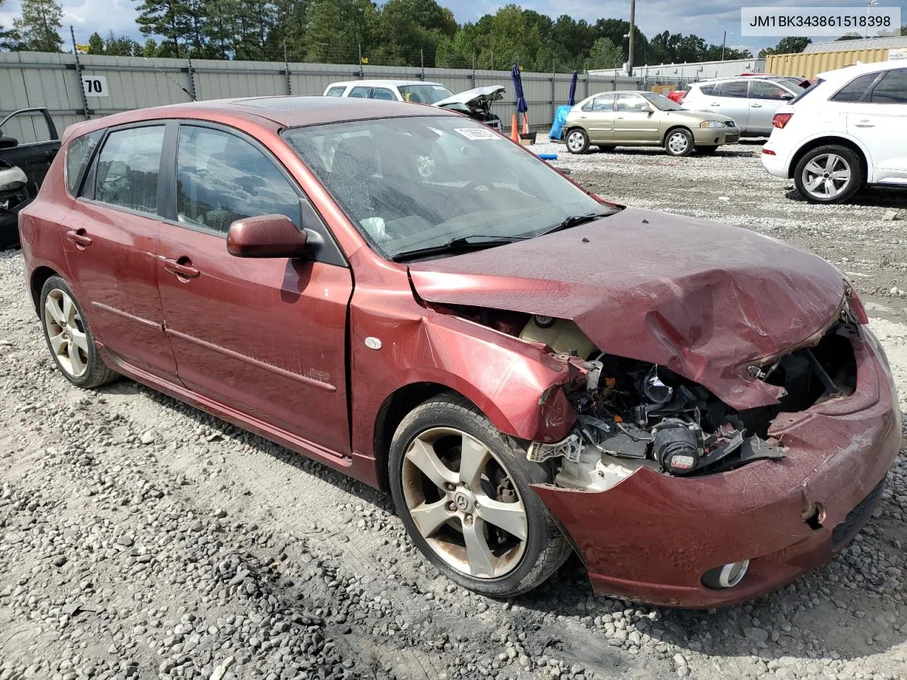 2006 Mazda 3 Hatchback VIN: JM1BK343861518398 Lot: 71869724