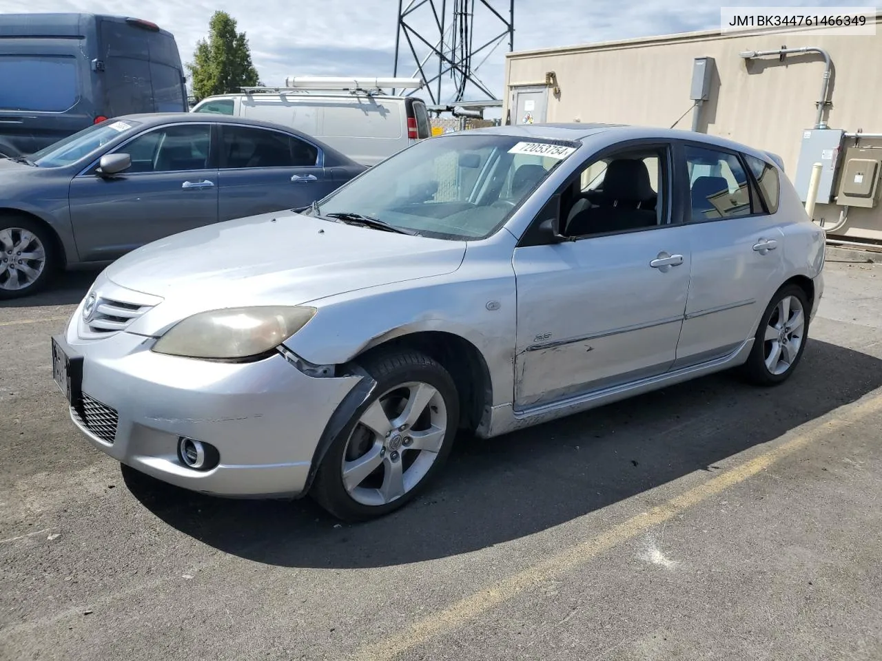 2006 Mazda 3 Hatchback VIN: JM1BK344761466349 Lot: 72053754