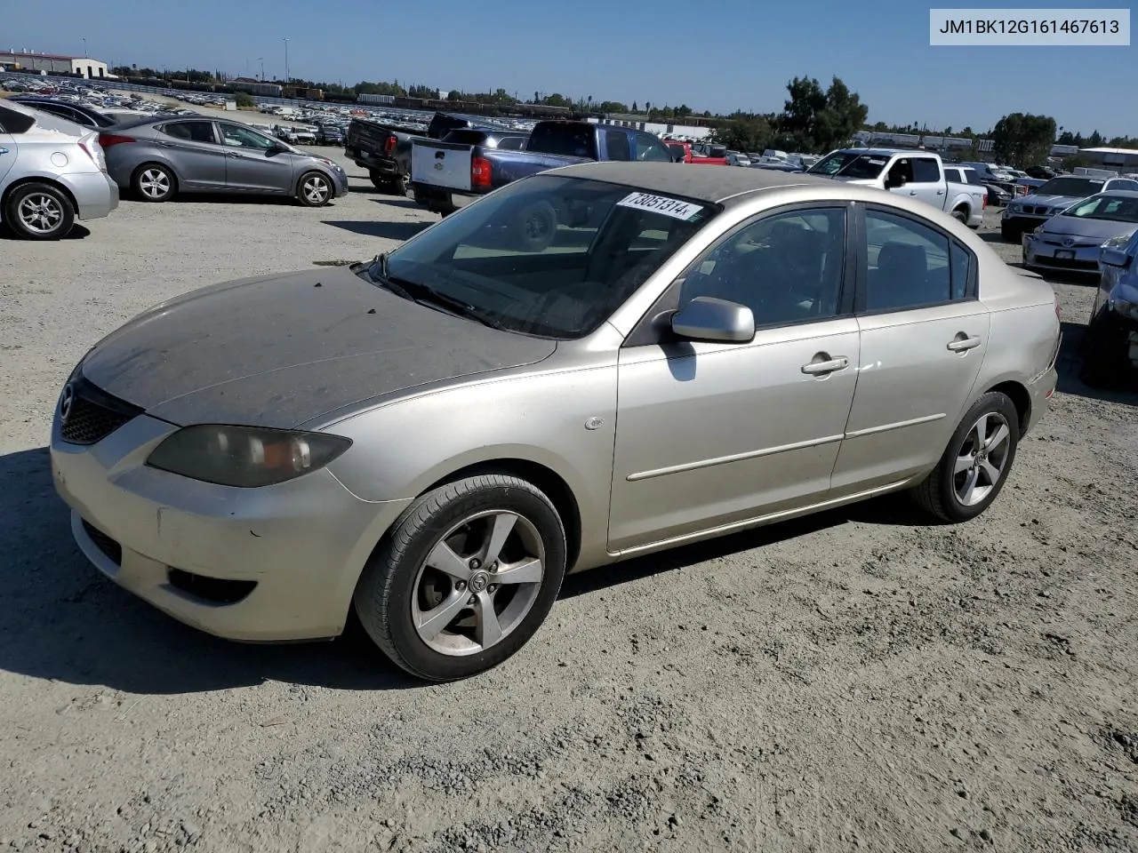 2006 Mazda 3 I VIN: JM1BK12G161467613 Lot: 73051314