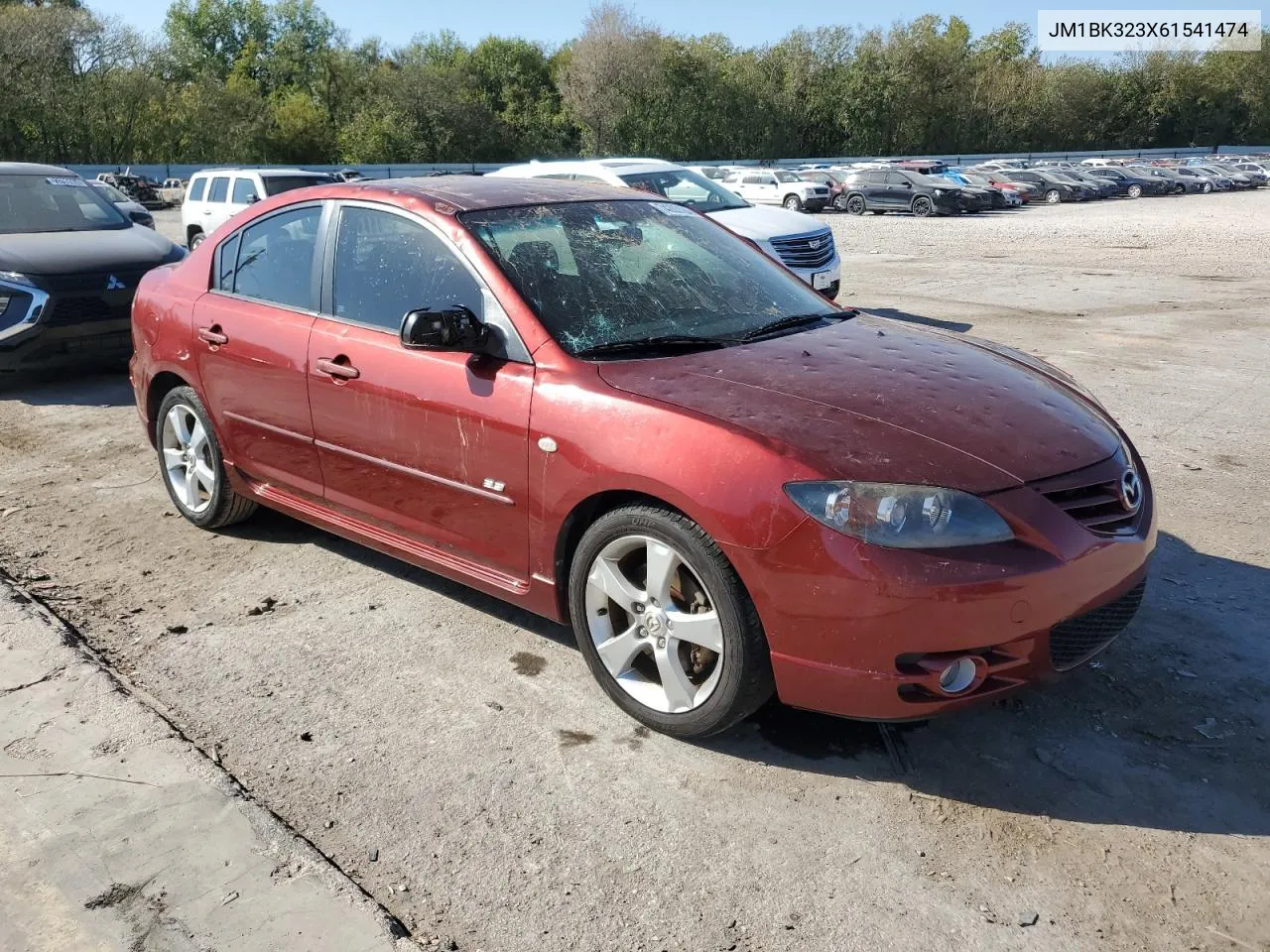 2006 Mazda 3 S VIN: JM1BK323X61541474 Lot: 74203184