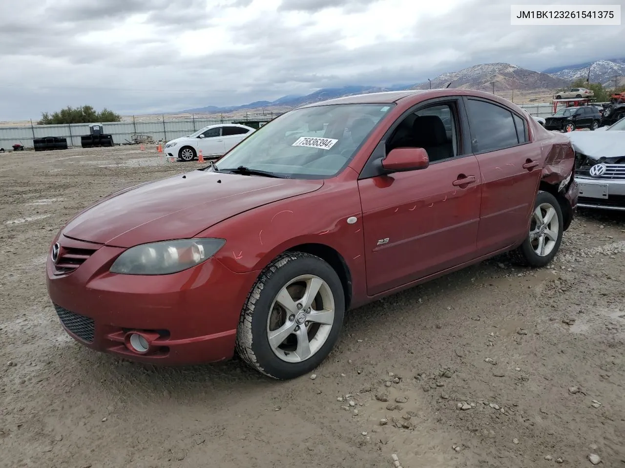 2006 Mazda 3 S VIN: JM1BK123261541375 Lot: 75836394