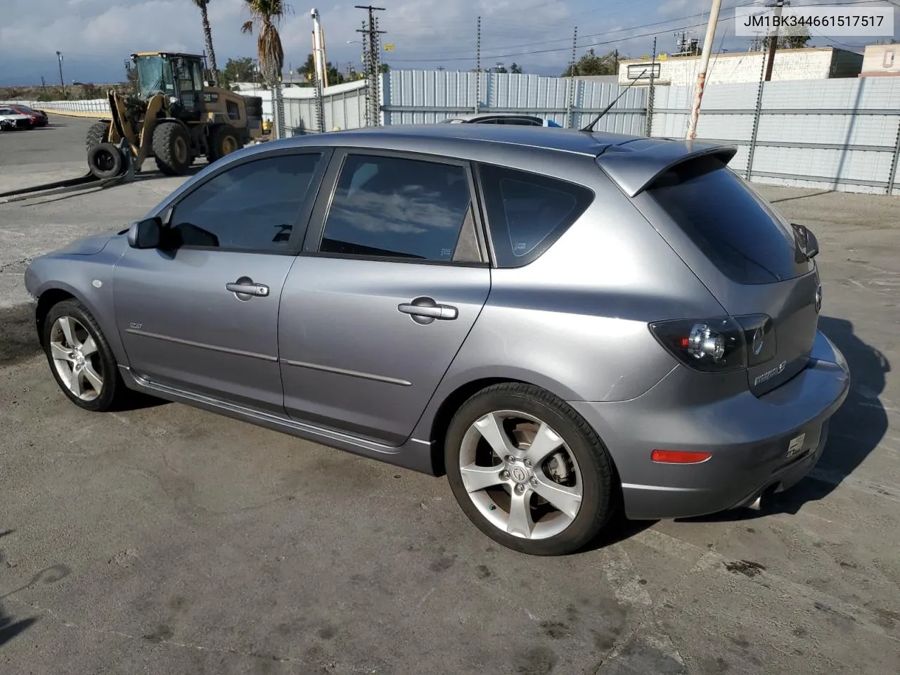 2006 Mazda 3 Hatchback VIN: JM1BK344661517517 Lot: 77710804