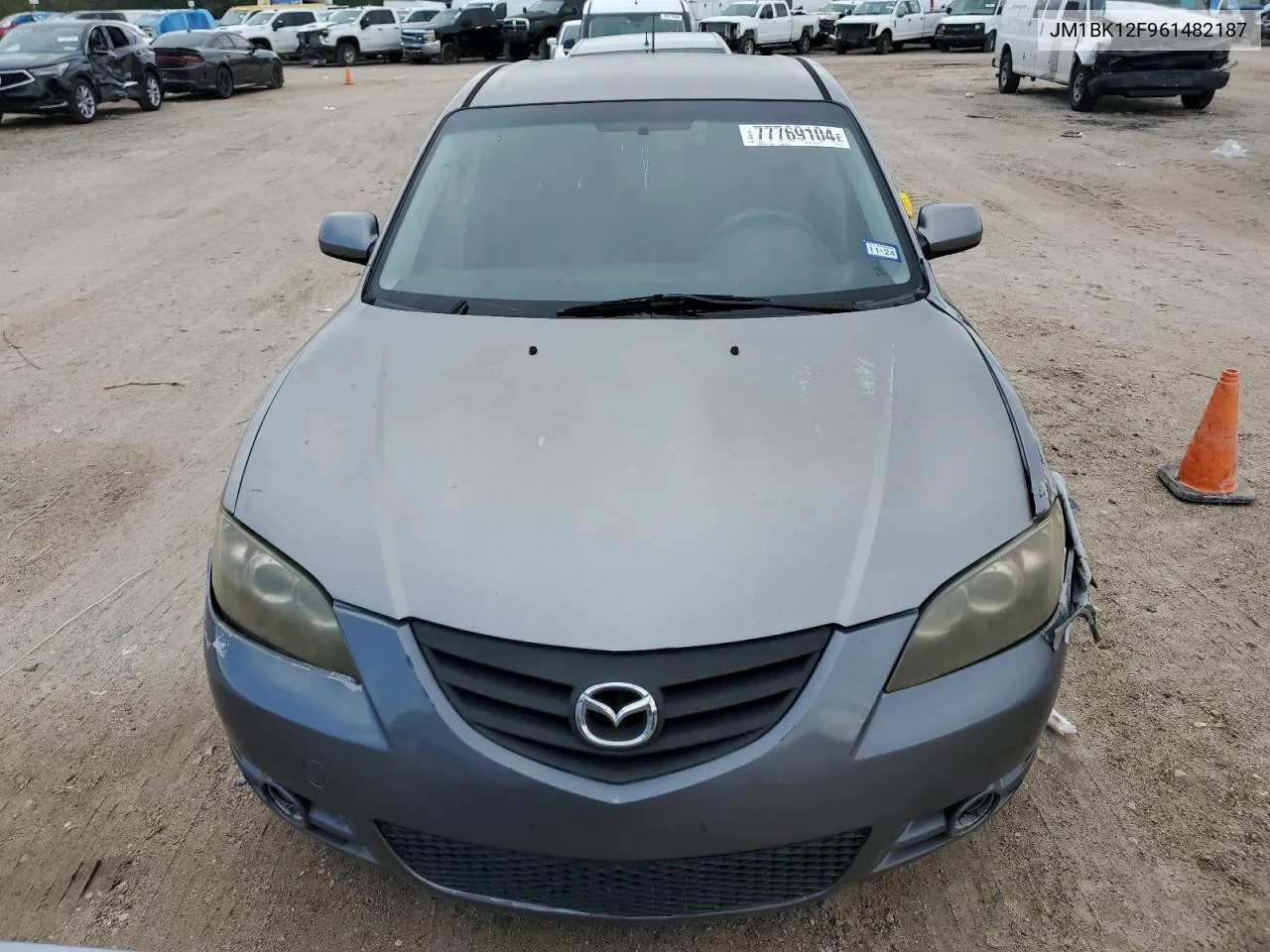 2006 Mazda 3 I VIN: JM1BK12F961482187 Lot: 77769104