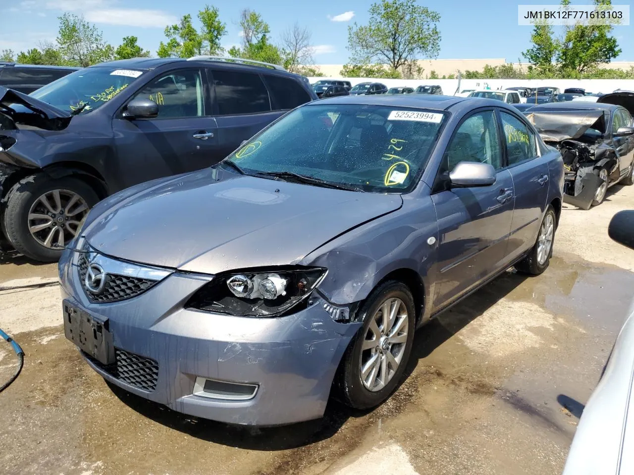 2007 Mazda 3 I VIN: JM1BK12F771613103 Lot: 52523994