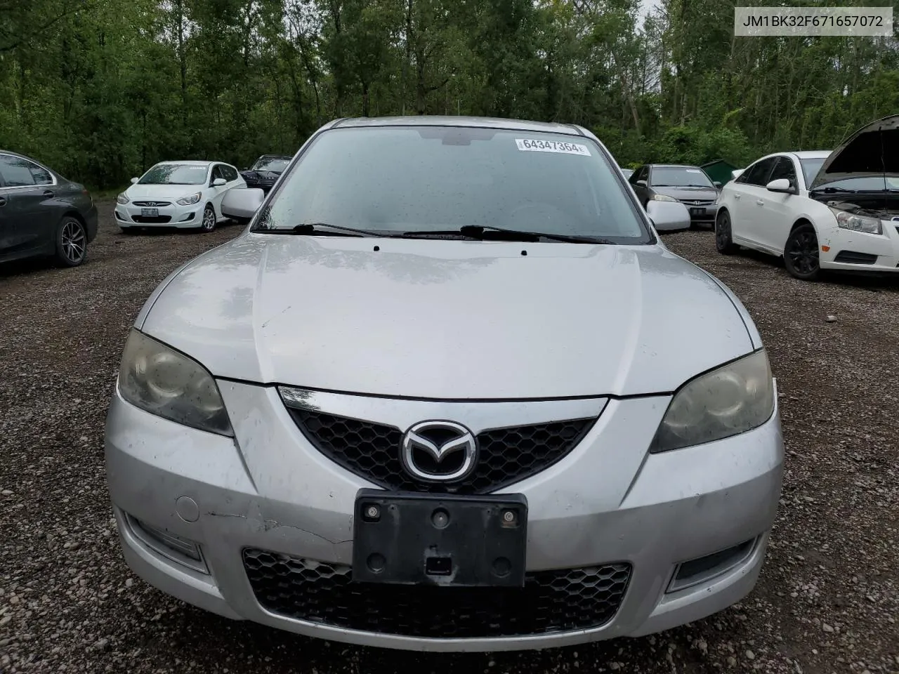 2007 Mazda 3 I VIN: JM1BK32F671657072 Lot: 64347364