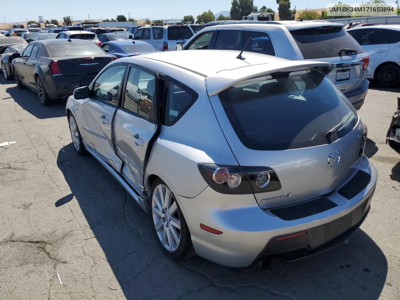 2007 Mazda Speed 3 VIN: JM1BK34M171653894 Lot: 68486424