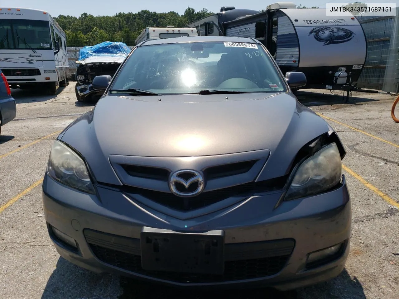 2007 Mazda 3 Hatchback VIN: JM1BK343571687151 Lot: 68585674