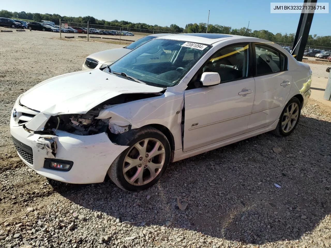 2007 Mazda 3 S VIN: JM1BK323271736714 Lot: 72061094