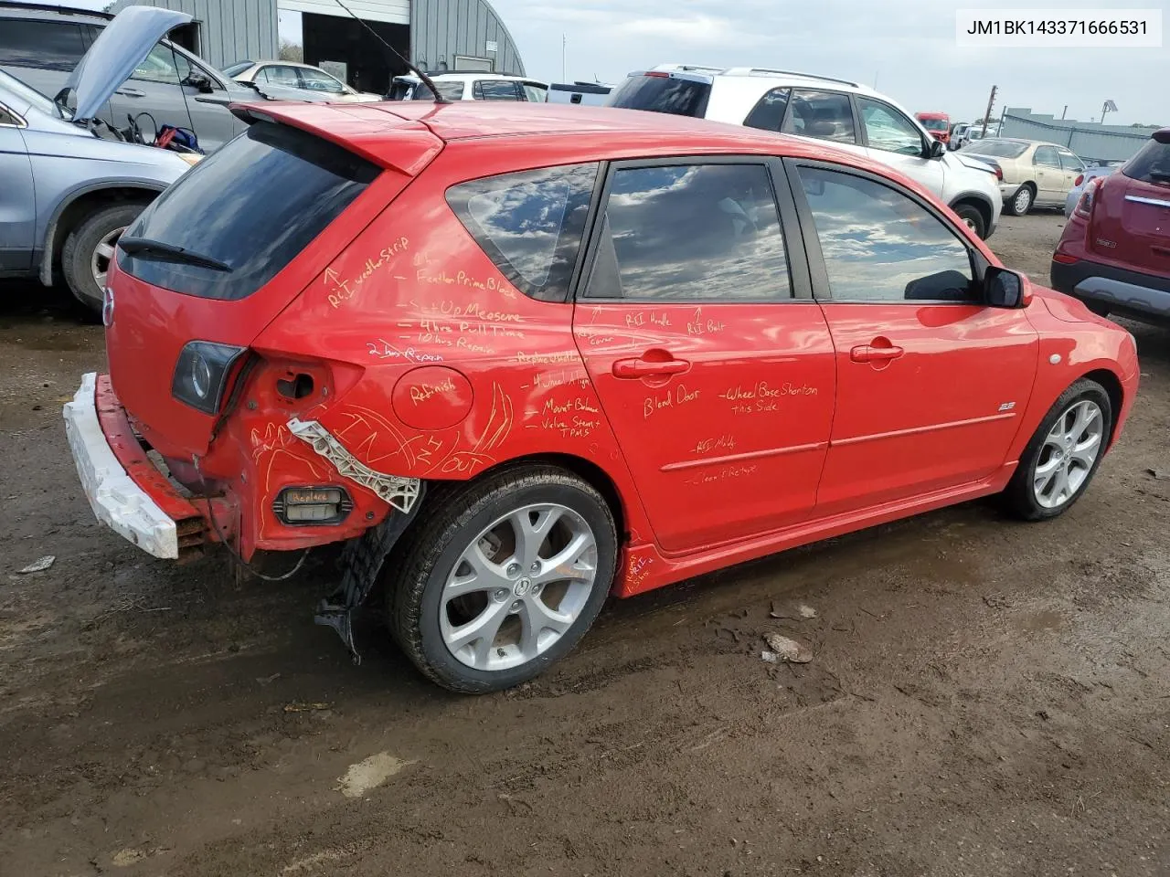 JM1BK143371666531 2007 Mazda 3 Hatchback